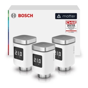 Termostat pentru calorifere Bosch Smart Home Heizkorperthermostat II M, set 3 buc, Zigbee