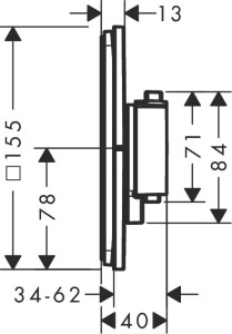Termostat Submontat hansgrohe ShowerSelect Comfort Q, 2 Functii, Crom - Img 6