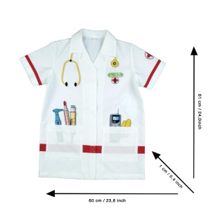 Theo Klein 4312 Costum de doctor I Marime unica Palton de doctor I Incl. tensiometru, stetoscop, seringa si multe altele I Lungime aprox. 55 cm I Jucarie pentru copii de la 3 la aproximativ 6 ani - Img 4