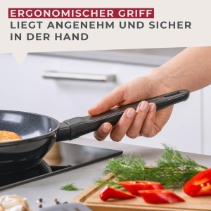 Tigaie antiaderenta FACKELMANN Liteline 24 cm, PFAS-free, ergonomica - Img 4