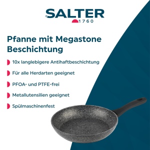 Tigaie antiaderenta Salter Megastone 24 cm, compatibila inductie, maner ergonomic - Img 2