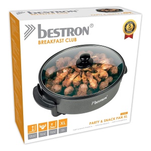 Tigaie electrica Bestron AHP1800Z, 40cm, 1500W, neagra - Img 6