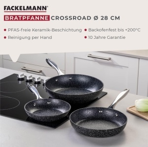 Tigaie Fackelmann Crossroad 28 cm din aluminiu reciclat compatibila cu toate tipurile de plite fara PFAS - Img 3
