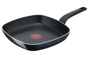 Tigaie grill Tefal Easy Cook Clean 26x26 cm, antiaderenta, semnal termic, fabricata in Franta