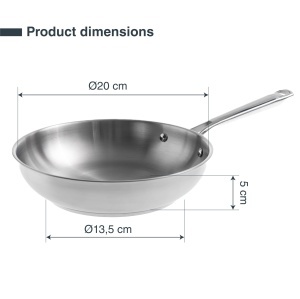 Tigaie inox Lacor Cuisine 44420 20 cm compatibila inductie cuptor si masina de spalat vase - Img 2