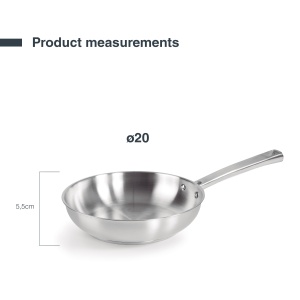 Tigaie Lacor Foodie 45420 20 cm otel inoxidabil compatibila cu toate tipurile de plite - Img 2