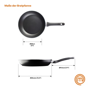 Tigaie MasterChef 28 cm, antiaderenta, aluminiu, neagra - Img 6
