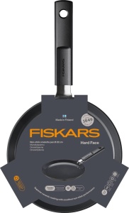 Tigaie pentru omleta Fiskars, Hard Face, Diametru 22 cm, Potrivita pentru toate plitele, Acoperire antiaderenta, Rezistent la zgarieturi, Aluminiu/plastic, Negru, 1075522 - Img 7