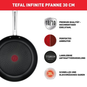 Tigaie Tefal Infinite H81507 30 cm Antiaderenta Indicator termic Compatibila cu toate tipurile de plite - Img 2