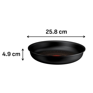 Tigaie Tefal Ingenio Excellence 24 cm, Antiaderenta Fusion Core, Negru - Img 8