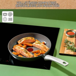 Tigaie Tefal Renew On, 2 bucati, gri, 24 cm, ceramica antiaderenta - Img 6