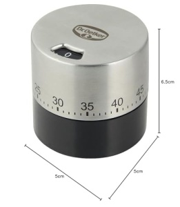 Timer mecanic Dr Oetker 60 minute otel inoxidabil design modern gri - Img 3