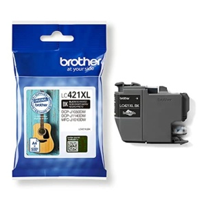 Tinta Brother LC-421XLBK Neagra, 500 pagini, pentru DCP-J1050DW, DCP-J1140DW, MFC-J1010DW