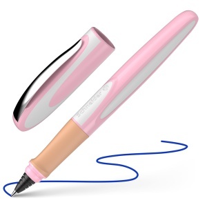 Tintenroller Schneider Ray, Culoare Cherry Blossom, Ergonomic, Cu Clip din Otel