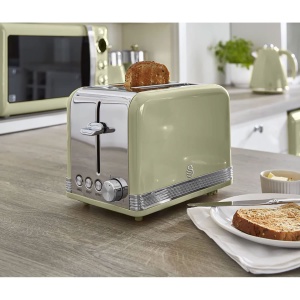 Toaster 2 felii Swan Retro ST19010GNEU, 815W, 6 trepte, Verde - Img 2