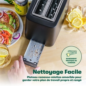 Toaster Bella 2 Scheiben Negru si Inox Sloturi Extra Largi Functie Automata de Oprire - Img 6