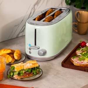 Toaster Cecotec ToastTaste 1600 Retro Double Green, 4 felii, 1630W - Img 5