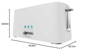 Toaster Cecotec ToastTaste 9000, 1630W, 4 felii, 2 sloturi extra-largi, Alb - Img 7