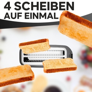 Toaster Clatronic TA 3802 Negru 4 Felii Functie Decongelare - Img 2