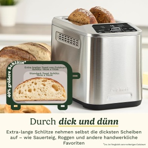 Toaster Cuisinart Smart Elite cu 2 fante, inox, functii Bagel si decongelare - Img 3