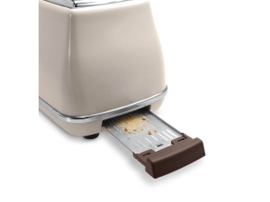 Toaster DeLonghi Icona Vintage CTOV 2103.BG, 2 fante, 6 nivele rumenire, culoare bej - Img 4