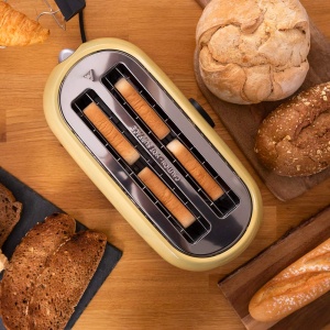 Toaster digital Cecotec ClassicToast 15000, 1500W, 4 felii, 2 sloturi extra-largi, galben - Img 5