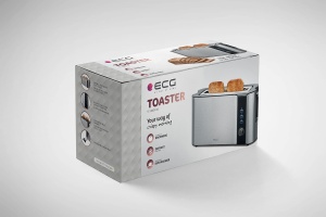 Toaster ECG ST 10630 SS, 2 feliute, 6 niveluri intensitate, inox negru-silver - Img 9