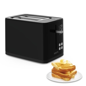 Toaster Krups KH641810 Smartn Light 7 trepte de rumenire Display digital Negru