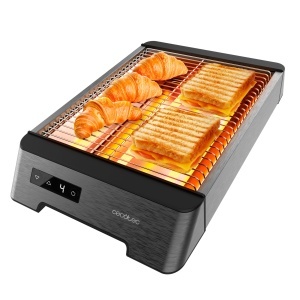 Toaster orizontal Cecotec NiceSlice, 1000W, finisaj inox, 6 niveluri de rumenire