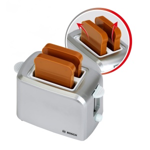 Toaster pentru copii Theo Klein 9210 cu functie mecanica, 2 felii toast, 15 cm x 12 cm x 10,5 cm - Img 3