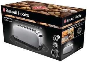 Toaster Russell Hobbs Adventure 1600W, 2 fante extra late, inox - Img 6