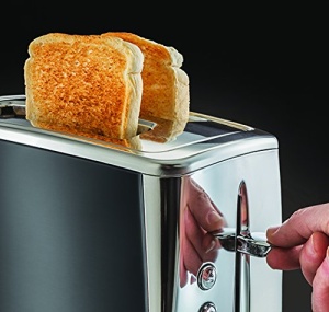 Toaster Russell Hobbs Luna 23221-56 2 felii Gri inox 6 trepte de rumenire Functie decongelare - Img 3