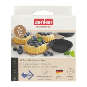 Torteletts Zenker Black Metallic 6 forme, 10,5 cm, antiaderente, otel - Img 5