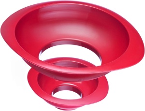 Trichter pentru conserve Westmark, set 2 piese, plastic, rosu, 4.27.5 cm - Img 4