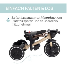 Tricicleta Chicco 4in1, pentru 6 luni - 4 ani, cu roti din cauciuc, usor de pliat - Img 4