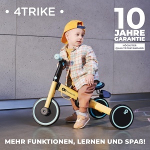 Tricicleta Kinderkraft 4TRIKE 3 in 1, pentru copii 1-5 ani, gri - Img 2
