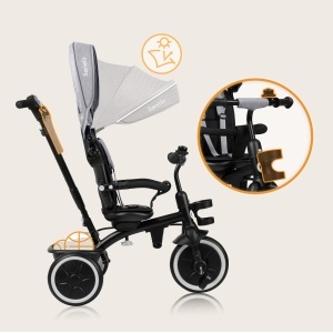Tricicleta Lionelo Berry pentru copii, 9 luni - 5 ani, 25 kg, cu maner ajustabil - Img 9