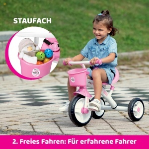 Tricicleta pentru copii Chicco U-GO 2in1 tricicleta pentru fete si baieti cu maner reglabil pe inaltime centura de siguranta si cos de depozitare max  - Img 5