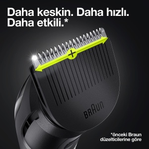 Trimmer barba Braun BT3341 NegruVerde 39 setari lungime lame durabile - Img 3