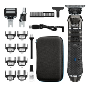 Trimmer de barba Wahl Pro Series, acumulator Lithium-Ion, complet lavabil, 3 capete interschimbabile