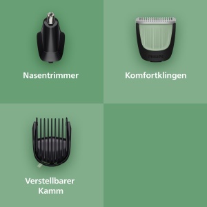 Trimmer electric Philips Multigroom 3000 MG393015, 7 accesorii, 10 lungimi, acumulator 60 min - Img 4