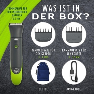 Trimmer Intim Veet Men - Rasierer pentru Intimbra, 100 waterproof, acumulator USB - Img 5