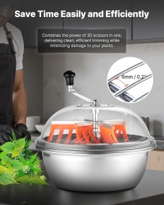 Trimmer manual pentru plante VEVOR V-BT-PS-19, 48 cm, cu lame din otel inoxidabil - Img 6