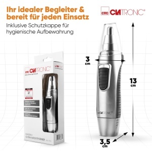 Trimmer nas si urechi Clatronic NE 3595 cu lumina inox Soft-Touch - Img 7