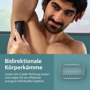 Trimmer pentru barbati Philips Bodygroom Series 5000, 100 duschfest, acumulator 100 min - Img 4
