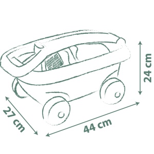 Trolley pentru nisip Smoby Life cu eimer si accesorii, 42 materiale reciclate - Img 5