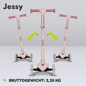 Trotineta pentru copii LIONELO Jessy Premium cu roti LED, 3 ani - 50 kg - Img 4