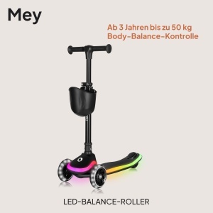 Trotineta pentru copii Lionelo Mey, 3 roti, LED, 50 kg, ajustabila - Img 2