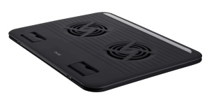 Trust Cyclone Laptop Cooler Stand pentru laptopuri de 16 inch, 8 trepte reglabile, suport de racire pentru notebook, USB Operation Cooling Pad cu 2 ventilatoare pentru notebook, netbook, MacBook - negru - Img 8
