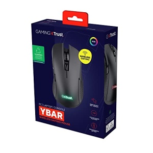 Trust Gaming GXT 923 Ybar Mouse Wireless Reincarcabil Gaming, Latenta Scazuta 2.4GHz, 50 Ore Viata Baterie, 200-7200 DPI, 69% Plastic Reciclat, PC, Laptop, Computer, Windows - Negru - Img 12
